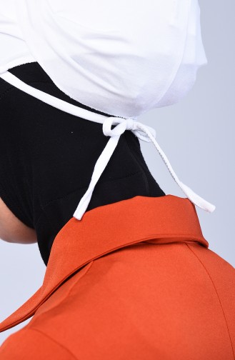 Sefamerve Hijab Gesichtsabdeckung Bonnet 8802-06 Weiss 8802-06