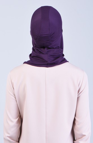 Sefamerve Hijab Gesichtsabdeckung Bonnet 8802-07 Violett 8802-07