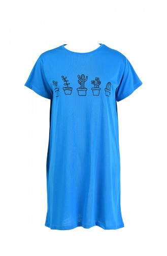 Baskılı Tshirt 8133-05 Mavi