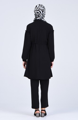Aerobin Fabric Tunic Trousers Double Suit 2050-04 Black 2050-04