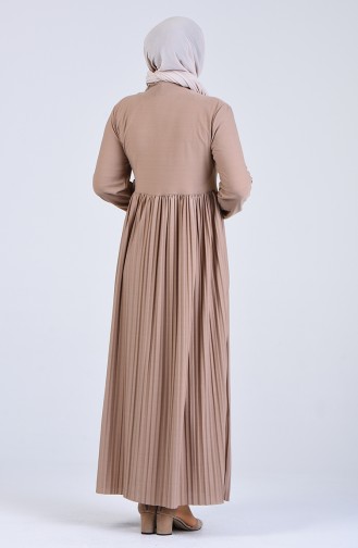 فستان بني مائل للرمادي 8024-01