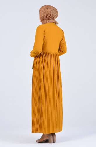 Plus Size Side Tied Dress 8024-06 Mustard 8024-06