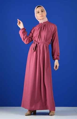 Robe Hijab Rose Pâle 10143-