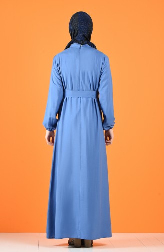 Indigo Hijab Dress 10143-