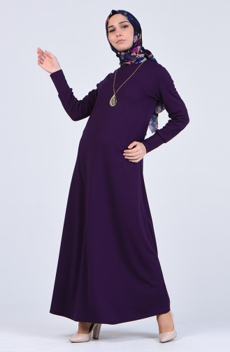 Purple Hijab Dress 3049-02