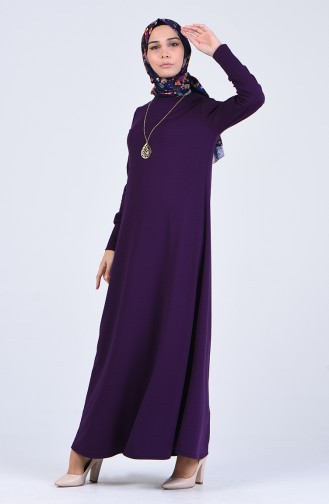 Purple Hijab Dress 3049-02
