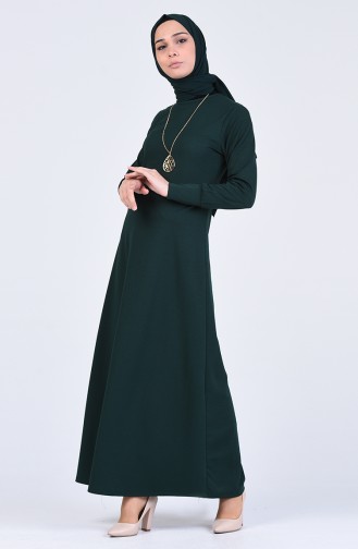 فستان أخضر زمردي 3049-06