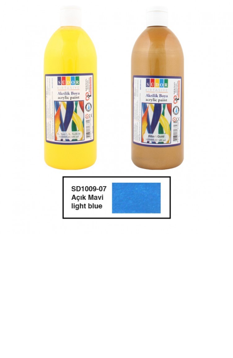 Sudor Akrilik Boya Acik Mavi 500 Ml Sd100907 Sefamerve