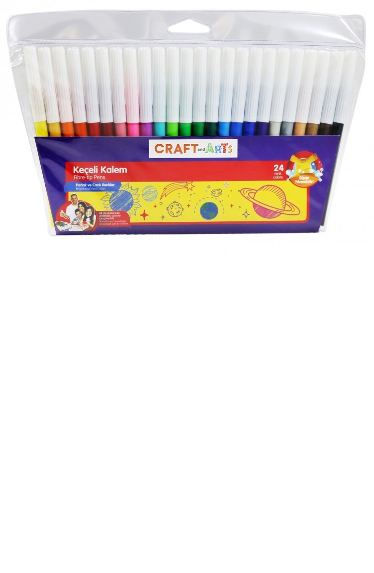 Craft And Arts 24 Renk Keceli Kalem Cakk24 Sefamerve