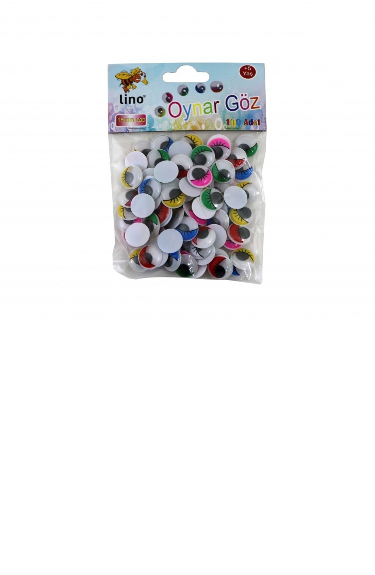 Lino Oynar Goz Buyuk Renkli 15 Mm 100 Lu Rbz015 Sefamerve