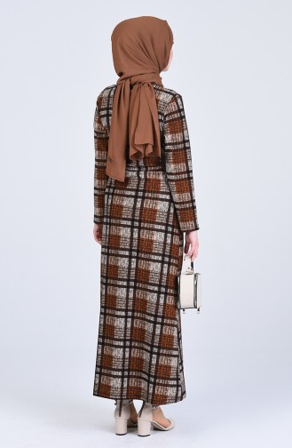 Brown Hijab Dress 0222-02