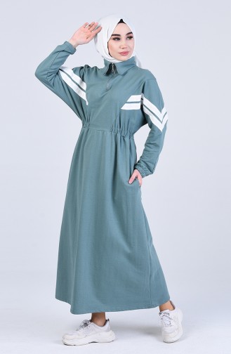 Robe Hijab Vert noisette 0822-03
