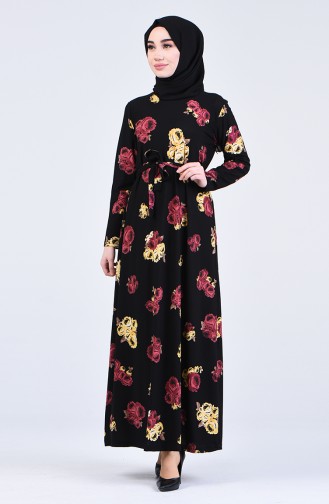 Black Hijab Dress 5708E-01
