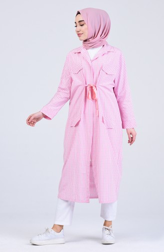 Ekoseli Tunik TRNS022-01 Pembe