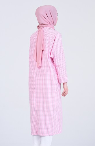 Ekoseli Tunik TRNS022-01 Pembe