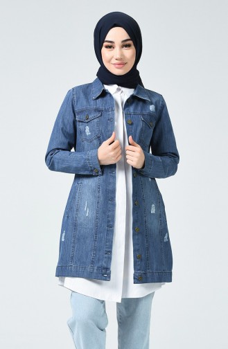 Veste Jean à Boutons 6063-03 Bleu Jean 6063-03