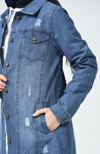 Veste Jean à Boutons 6063-03 Bleu Jean 6063-03