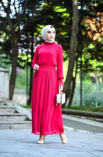 Fuchsia İslamitische Jurk 8154-06