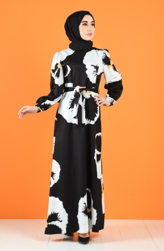 White Hijab Dress 60138-01