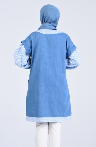 Garnili Kot Tunik 8048-02 Mavi