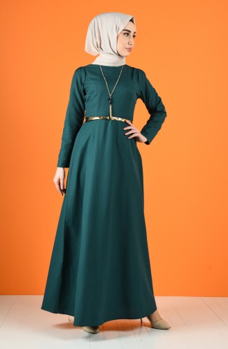 Robe Hijab Vert emeraude 6460-02