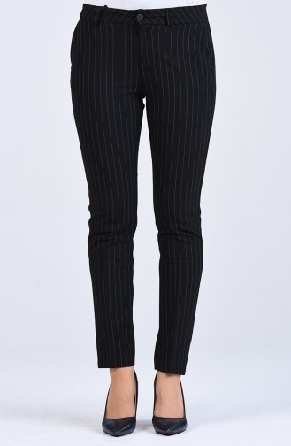 Striped Classic Trousers 3001-01 Black 3001-01
