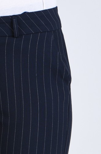 Striped Classic Trousers 3001-03 Navy Blue 3001-03