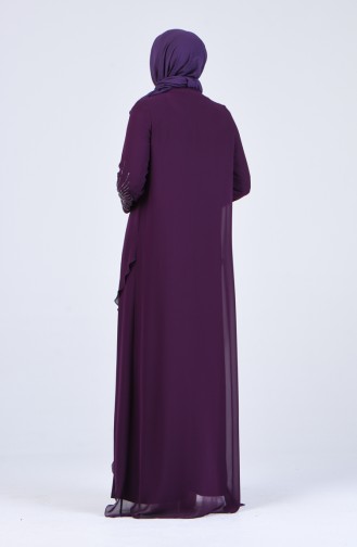 Zwetschge Hijab-Abendkleider 1015-01