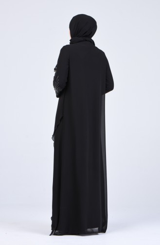 فساتين سهرة بتصميم اسلامي أسود 1015-03