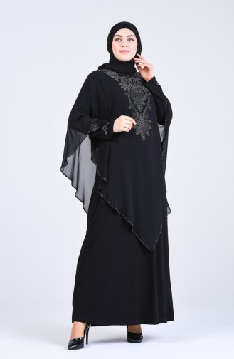 Habillé Hijab Noir 1019-01