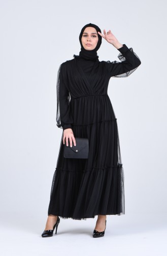 Habillé Hijab Noir 3052-06