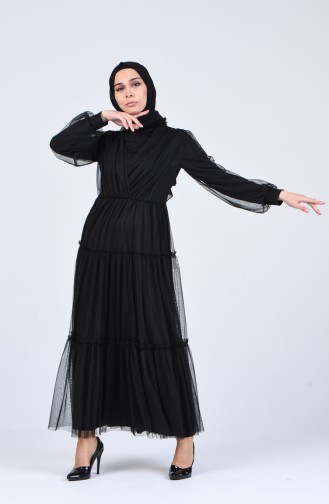 Habillé Hijab Noir 3052-06