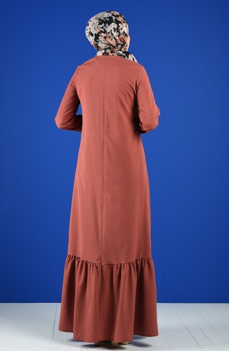 Pleated Dress 1394-06 Dark Rose Dry 1394-06