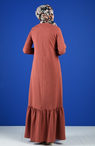 Robe Hijab Rose Pâle Foncé 1394-06