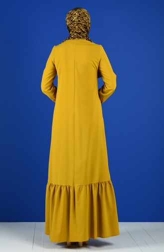 Pleated Dress 1394-07 Mustard 1394-07