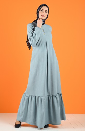 Babyblau Hijab Kleider 1394-09