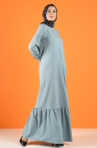 Babyblau Hijab Kleider 1394-09