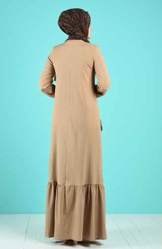 Hell-Nerz farbe Hijab Kleider 1394-11