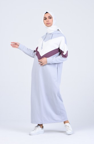 Robe Hijab Gris clair 0854-02