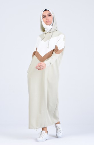 Wassergrün Hijab Kleider 0854-03
