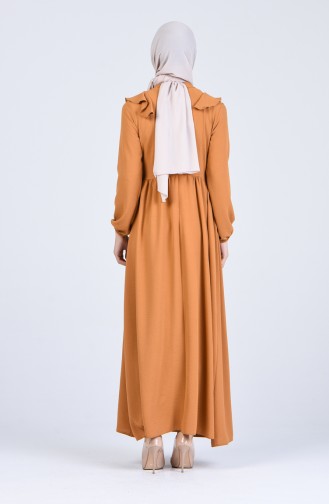 Karamel Hijab Kleider 2202-01