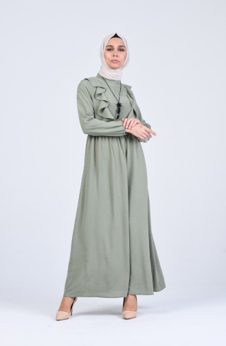 Robe Hijab Vert noisette 2202-02