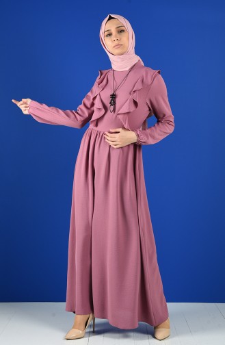 Robe Hijab Rose Pâle 2202-03
