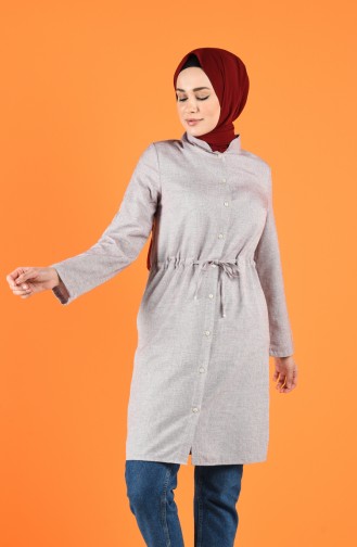 Beli Büzgülü Tunik 5309-03 Bordo