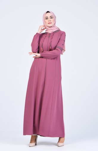 Beige-Rose Abayas 3024-01