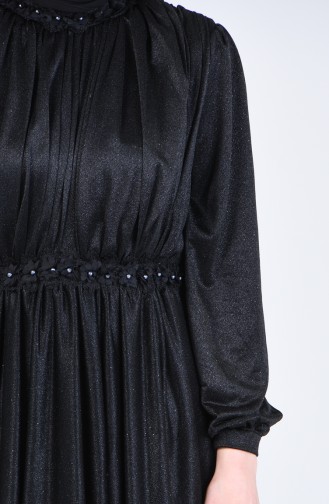 Silvery Evening Dress 1021-08 Black 1021-08