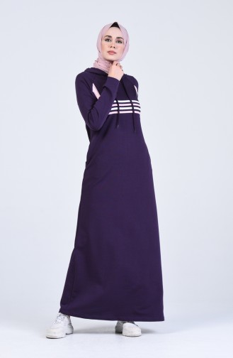 Lila Hijab Kleider 9184-05