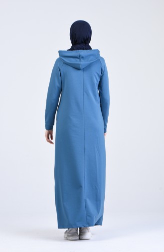 Robe Hijab Pétrole 9184-06
