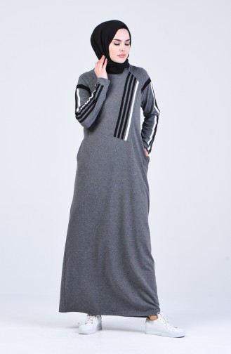 Striped Sports Dress 9201-03 Anthracite 9201-03