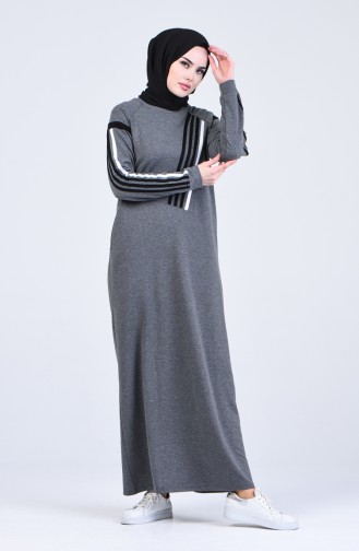 Anthrazit Hijab Kleider 9201-03